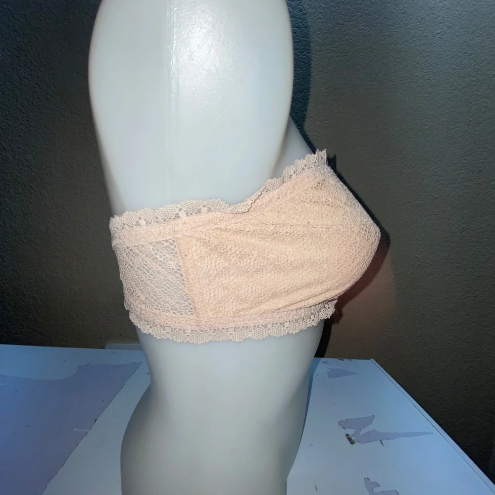 * Victoria secret bralette large lace detail strapless non slip strip - Picture 3 of 8